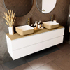 Mondiaz TOP 30 Plan sous vasque - 160x30x0.9cm - compatible comme plan de meuble - solid surface - Oro SW1019218
