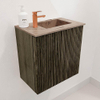 Mondiaz JOYA-DLUX Meuble WC - 40cm - couleur Shadow - Lavabo FAYE position Droite 1 trou de robinet couleur Arena SW1424781