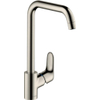 Hansgrohe Focus E2 Mitigeur de cuisine avec bec haut pivotant réglable 110 150 et 360 aspect inox 0605550