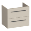 BRAUER Trust meuble sous-lavabo peu profond 60 sans poignées apparentes 2 tiroirs à fermeture douce et 1 découpe pour siphon - beige mat SW1204074
