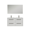 Tiger Boston Meuble salle de bains 120x62x45cm avec 2 trous 4 tiroirs softclose montage droite et gauche avec miroir bois blanc brillant SW106783 Tiger Boston Meuble salle de bains 120x62x45cm avec 2 trous 4 tiroirs softclose montage droite et gauche avec miroir bois blanc brillant SW106783