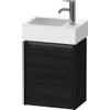 Duravit Ketho.2 Wastafelonderbouwkast - met 1 deur - 36.4x23.8x44cm rechts - met greep antraciet - eiken zwart mat SW772298