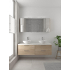 Bruynzeel Combo badmeubelset 150x45cm 2 wasbakken 4 lades met spiegelkast met softclose ceramic bardolino SW383655 Bruynzeel Combo badmeubelset 150x45cm 2 wasbakken 4 lades met spiegelkast met softclose ceramic bardolino SW383655