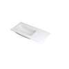 INK Faktor wastafel - 100x45x1.5cm - 1 wasbak links - 1 kraangat - polystone wit mat SW207266