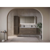 HR badmeubelen Armoire haute - 35x35x170cm - façade 3D - 2 portes - ouverture à gauche - sans poignées - chêne français SW741381