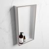 Mondiaz Easy nis 29.5x59.5x8cm voor Inbouw/opbouw 1 open vak Solid surface Talc/Smoke SW643684