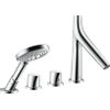 AXOR Starck Organic afbouwdeel voor 4 gats badrandkraan thermostatisch met Raindance S 100 Air 1 jet handdouche met douches chroom 0451516 AXOR Starck Organic afbouwdeel voor 4 gats badrandkraan thermostatisch met Raindance S 100 Air 1 jet handdouche met douches chroom 0451516