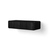 Looox Wooden Rounded Badkamermeubel -30x120x46cm - 2 lades - eiken zwart SW1481857