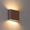 QAZQA Batt wandlamp - 11.5x9x3cm - incl. LED - IP65 - mat roestbruin (koper) SW1187247