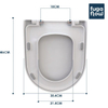 Saniclass abattant de wc à fixation rapide et à fermeture progressive adapté à villeroy & boch subway 2.0 blanc SW812060