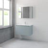 Bruynzeel Matera badmeubelset 56.5x90x50cm 1 kraangat 1 wasbak 2 lades met spiegelkast met softclose composite fjord groen SW384400 Bruynzeel Matera badmeubelset 56.5x90x50cm 1 kraangat 1 wasbak 2 lades met spiegelkast met softclose composite fjord groen SW384400