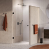 BRAUER Void Carving porte de douche - 100x200cm - porte pivotante - PVD - gunmetal brossé (anthracite) SW1418142