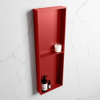 Mondiaz Easy nis 29.5x149.5x8cm voor Inbouw/opbouw 2 open vakken Solid surface Fire/Fire SW643832