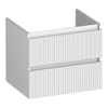 BRAUER Joy Wavy sous-meuble de lavabo 60 2 tiroirs softclose - sans poignée - 1 découpe pour siphon - blanc mat SW1201387