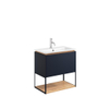 Crosswater Mada Plank & Frame - 60x25x35.5cm - steel - Indigo - indigo blue (blauw) SW928051