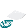 FugaFlow Efficiente Anta Douchebak - 100x100x4cm - kwartrond - acryl - glans wit - Black Friday - SW1123716