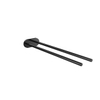 Emco Round Handdoekhouder - 40cm - dubbel - niet draaibaar - zwart SW471483