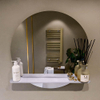 Mondiaz SPOT miroir – Ø 70 cm – avec tablette – Cale (gris clair) SW1235496