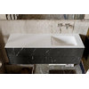 MONDIAZ KIVI 150cm badkamermeubel bekleed met TEGELS elegant black 4 lades Wastafel cloud rechts zonder kraangat SW408849 MONDIAZ KIVI 150cm badkamermeubel bekleed met TEGELS elegant black 4 lades Wastafel cloud rechts zonder kraangat SW408849