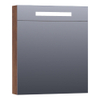 BRAUER Promise Deluxe armoire de toilette - 60x70x15cm - avec éclairage direct 1 porte miroir double face pivotante à droite Forest Cacao SW371739 BRAUER Promise Deluxe armoire de toilette - 60x70x15cm - avec éclairage direct 1 porte miroir double face pivotante à droite Forest Cacao SW371739