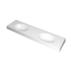 INK Smooth lavabo - 180x45x9cm - 2 cuves - 2 trous de robinetterie - polystone blanc brillant SW798286