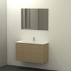 Qisani Slim badmeubelset 100x40x62 met spiegel met softclose beach oak 1 kraangat SW276963 Qisani Slim badmeubelset 100x40x62 met spiegel met softclose beach oak 1 kraangat SW276963