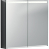 Geberit OPTION spiegelkast - met verlichting - 2 deuren - 75x70x15cm - zilver SW417201
