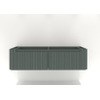 H&R badmeubelen Juice Meuble sous vasque - 160x45x40cm - angles arrondis - façade 3D - 2 tiroirs - poignée intégrée - pétrole mat SW862868
