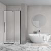 Aqua Vista Taviano Linea nisdeur - 100x200cm - incl. montageset - mat zwart SW1244448