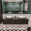 ENSEMBLE DE MEUBLE MONDIAZ LUSH - 150cm - 2 tiroirs - lavabo BARCO - 2 lavabos - 0 trou de robinet - marron foncé SW409660 ENSEMBLE DE MEUBLE MONDIAZ LUSH - 150cm - 2 tiroirs - lavabo BARCO - 2 lavabos - 0 trou de robinet - marron foncé SW409660