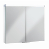 Crosswater Cabinet Lustro Spiegelkast - 80x70cm - LED verlichting - 2 deuren - IP44 - mirror glass (zilver) SW876262