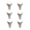 Luedd LED lamp - set van 6 - GU10 - 6W - 2700K - 260LM - dimbaar SW1211303