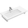 Villeroy en Boch Venticello meubelwastafel met wasbak links met 1 kraangat doorgestoken 100x50cm (geschikt voor 3 kraangaten) met overloop wit 1025126 Villeroy en Boch Venticello meubelwastafel met wasbak links met 1 kraangat doorgestoken 100x50cm (geschikt voor 3 kraangaten) met overloop wit 1025126