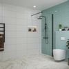 Fortifura Galeria Douche à l'italienne - 80x200cm - verre clair - Noir mat SW917230