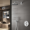 Hotbath IBS1A Get Together thermostatische douche opbouwset inclusief 30cm ronde hoofddouche en staafhanddouche Nikkel Geborsteld SW298867 Hotbath IBS1A Get Together thermostatische douche opbouwset inclusief 30cm ronde hoofddouche en staafhanddouche Nikkel Geborsteld SW298867
