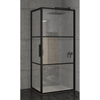 Riho Grid douchecabine 100x80x200cm 1 draaideur zwart profiel en helder glas TWEEDEKANS OUT9006 Riho Grid douchecabine 100x80x200cm 1 draaideur zwart profiel en helder glas TWEEDEKANS OUT9006
