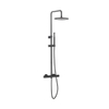Crosswater Central Thermostatische regendouche - met staafhanddouche - mat zwart SW648409