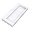 BRAUER Artificial Marble Lavabo pour meuble 99.6x45.7x10.5cm sans trop-plein 1 vasque Centre sans trou de robinet Composite Calacatta Gold SW721058