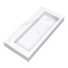 Saniclass Artificial Marble Lavabo pour meuble 99.6x45.7x10.5cm sans trop-plein 1 vasque Centre sans trou de robinet Composite Calacatta Gold SW721058