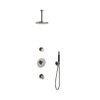 Hotbath Cobber IBS20 Regendoucheset - inbouw - 15cm plafondarm - 20cm ronde hoofddouche - staafhanddouche - geborsteld nikkel (RVS) SW440683