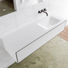 MONDIAZ LAGOM 140cm badmeubel solid surface urban 2 lades Wastafel cloud rechts zonder kraangat SW409215 MONDIAZ LAGOM 140cm badmeubel solid surface urban 2 lades Wastafel cloud rechts zonder kraangat SW409215