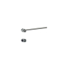 Hotbath &MORE Handdoekradiator - 50x19cm - rond - 1 stangen - horizontaal - met schakelaar - geborsteld nikkel (RVS) SW1245682