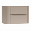 H&R Badmeubelen Juice Meuble sous vasque - 80x45x50cm - coins arrondis - 2 tiroirs - poignée intégrée - Olive SW1488586