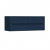H&R Badmeubelen Juice Wastafelonderkast - 140x45x50cm - rechterhoek afgerond - 4 lades - geïntegreerde greep - blue oak SW1490184