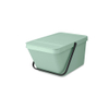 Brabantia Sort & Go Afvalemmer - 20 liter - stapelbaar - hengsel - jade green SW1117381