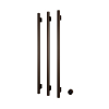 Hotbath &MORE Handdoekradiator - 57x115cm - rond - 3 stangen - verticaal - met schakelaar - tuscan bronze (brons) SW1245817