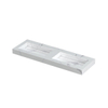 INK Pitch wastafel - 140x45x9cm - 2 wasbakken - 2 kraangaten - drain keramiek Statuario glans SW693498