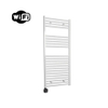 Sanicare HPW Elektrische Radiator - 111.8x45cm - 596W - wifi - thermostaat - zwart - linksonder - wit SW1448037