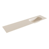 Mondiaz BIG small Linen solid surface inbouw wastafel 200cm rechts SW435727 Mondiaz BIG small Linen solid surface inbouw wastafel 200cm rechts SW435727