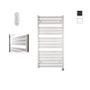 Sanicare HVS - Moda Elektrische Radiator - 120x60cm - 876W - met afstandsbediening - thermostaat - chroom - rechtsonder - mat wit SW1210888